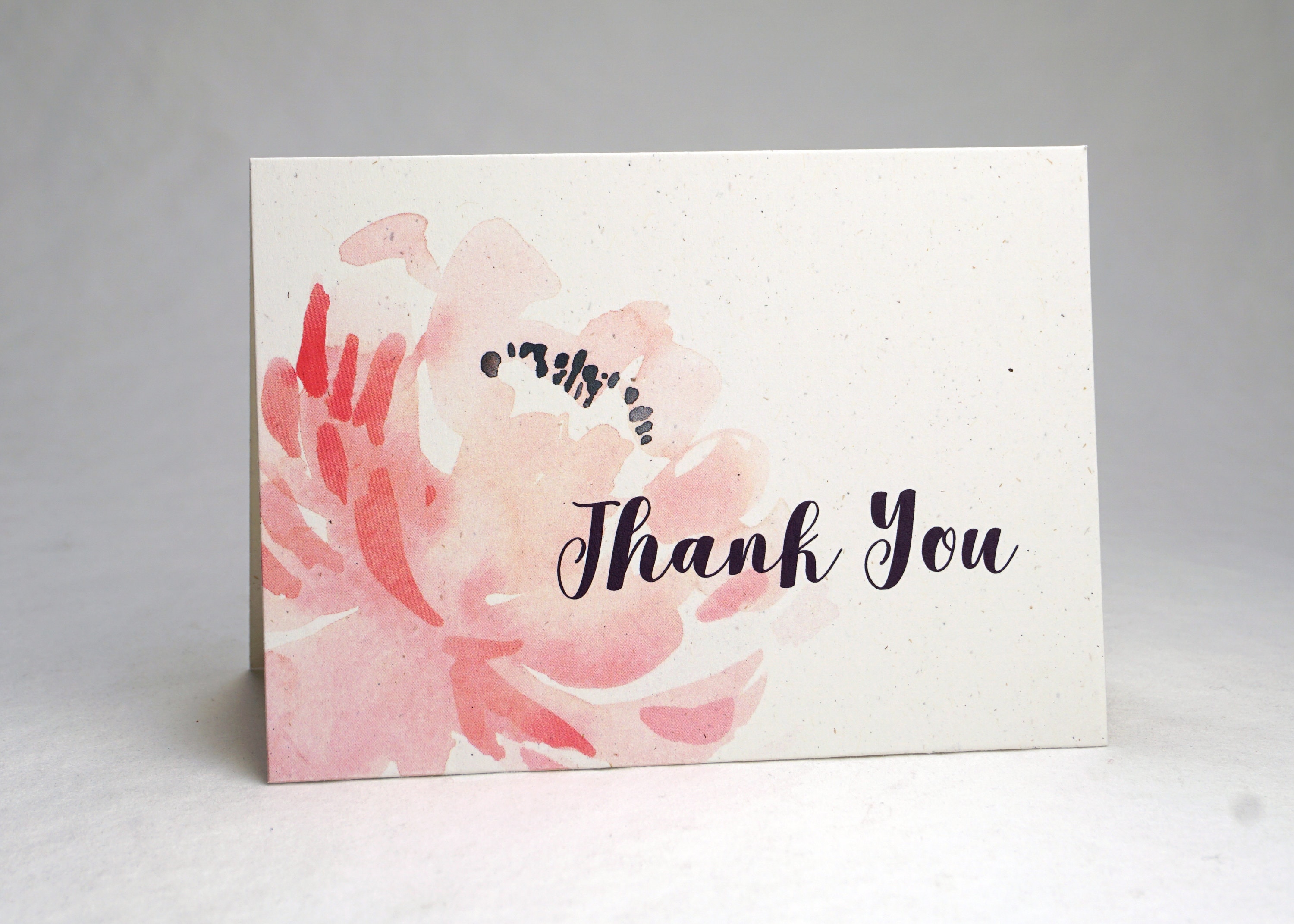 Thank You Cards Watercolor Print 100% Recycled Blank Set of 10 With ...
