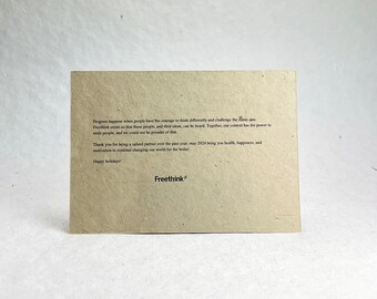 Custom for Will - 5 x 7 Seed Paper Cards - Custom Black Print Double Sided - Lotka Seeded Cardstock 50g - Qty 46