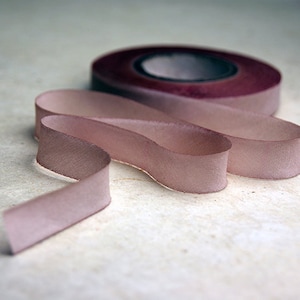 Hand Dyed Silk Ribbon - Pink Blush Blend 519 - 3 yards Bias Cut Length - Four Widths - 1/2", 5/8", 1", 1.5"