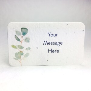 Custom, Personalized Seed Paper Card with Planting Instructions Choose Your Watercolor Art 16 cards 3.5 x 2 inch image 5