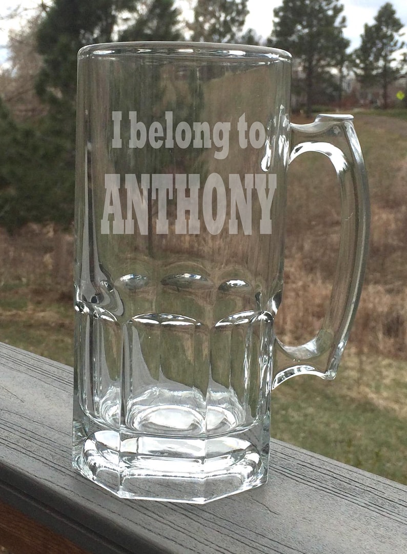 Personalized Beer Mugs Single or Sets Denver Broncos Pick Your Team Beer Glasses Custom Etched Beer Mug Jumbo Beer Mugs 33.7 Oz