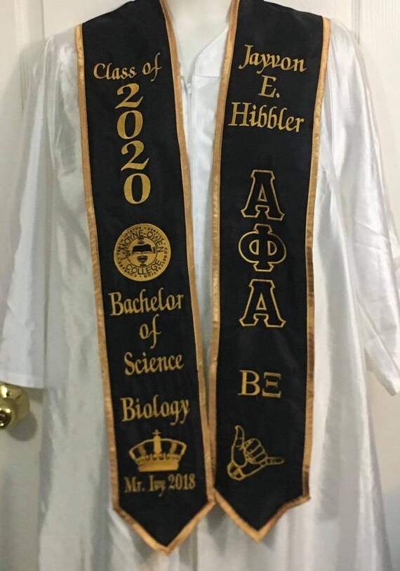 Graduation Stole/ College Graduation Stole/ Personalized Etsy