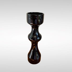 Collectable Bulb Forcing Brown Art Glass Vase. Blown Glass Hyacinth Vase