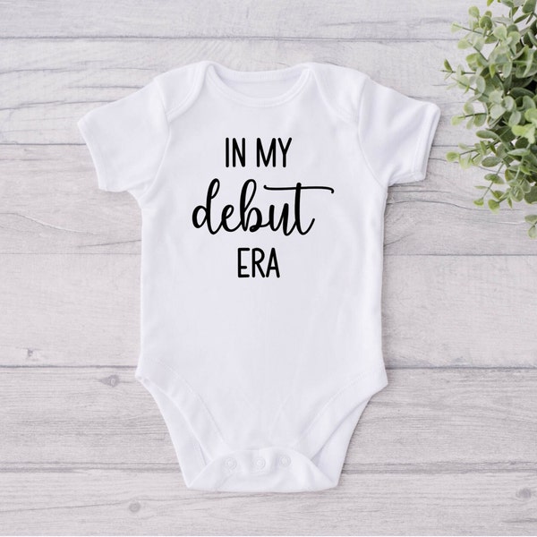 In My Debut Era Baby Bodysuit, Newborn Baby Outfit, Newborn Baby Announcement, Newborn Photos, New Baby Outfit, New Baby Clothes