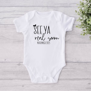 See Ya Real Soon Custom Pregnancy Announcement, Custom Pregnancy Announcement, Mouse Ears Pregnancy Announcement, Mouse Pregnancy Reveal