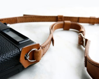 Brown Premium Camera Neck Strap (RING) - Made to Order