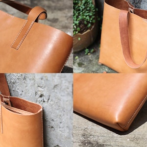 Handmade Leather Tote Bag made to order image 4