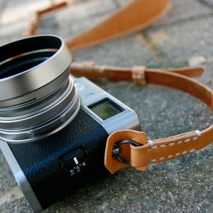 Natural Tan Premium Camera Neck Strap RING made to order image 1