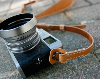 Natural Tan Premium Camera Neck Strap (RING) - made to order