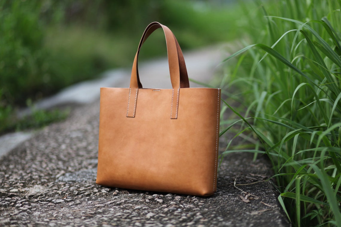 Handmade Leather Tote Bag Made to Order Etsy