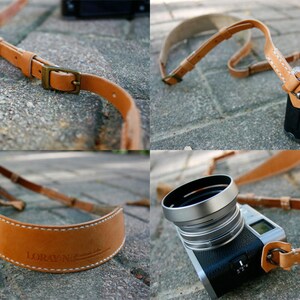 Natural Tan Premium Camera Neck Strap RING made to order image 4