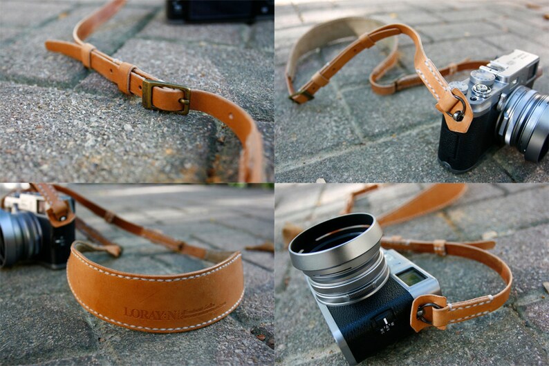 Natural Tan Premium Camera Neck Strap RING made to order image 4