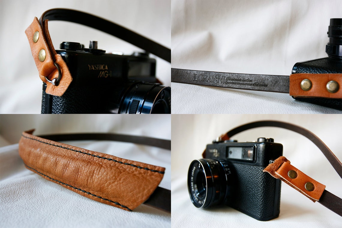 Handmade Leather Camera Strap With Brown Neck Pad Made to Etsy