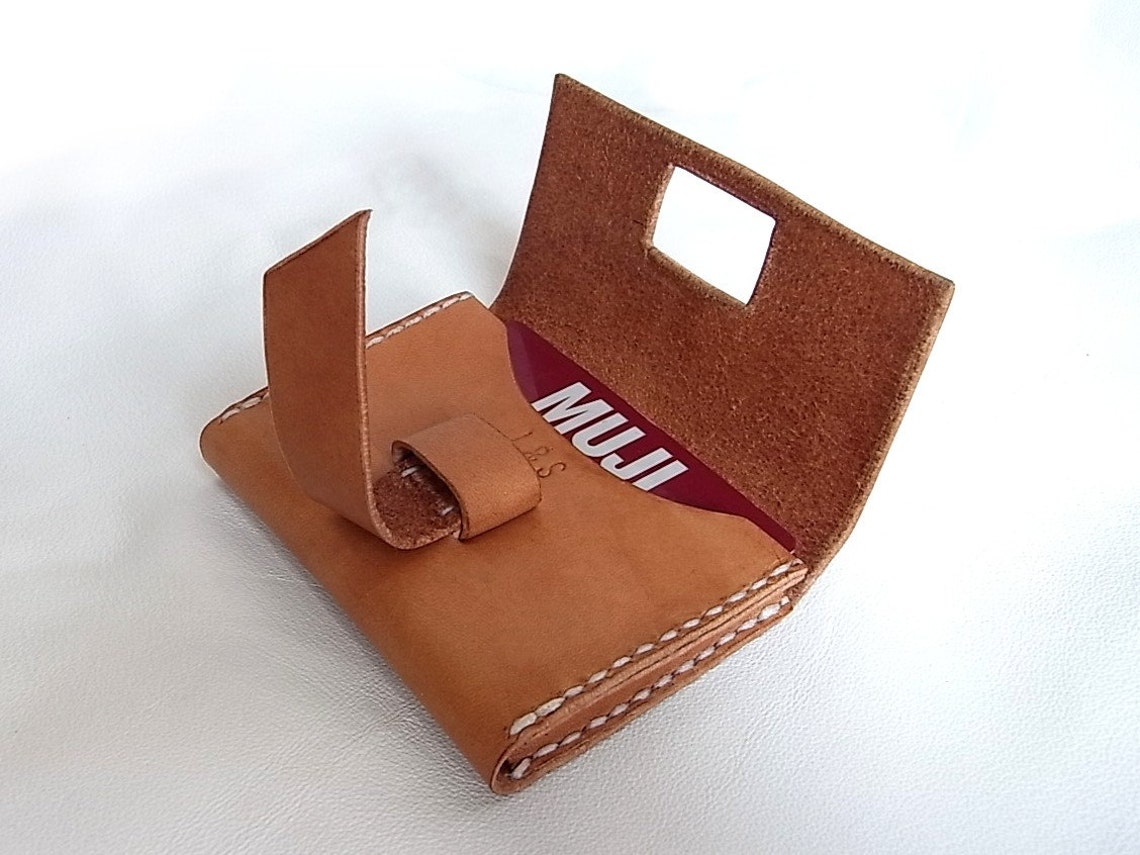Handmade Leather Card Holder Made to Order Etsy