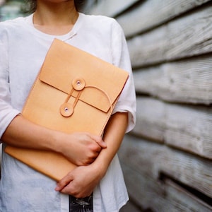 Handmade 11" MacBook Air/ 12" MacBook Leather Envelope Case with Free Monogramming - made to order