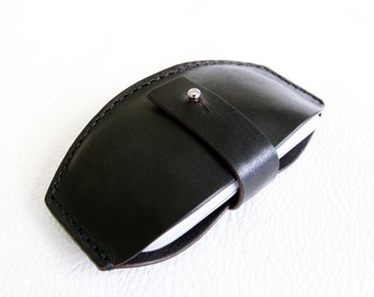 Dark Brown Handmade Leather magic mouse case - made to order