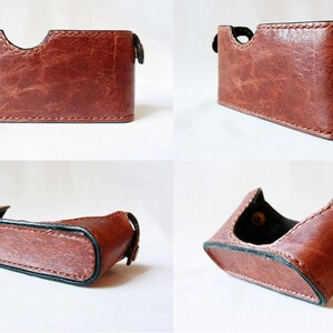 Handmade Brown leather camera case for FM,FM2,FE,FE2 made to order image 4