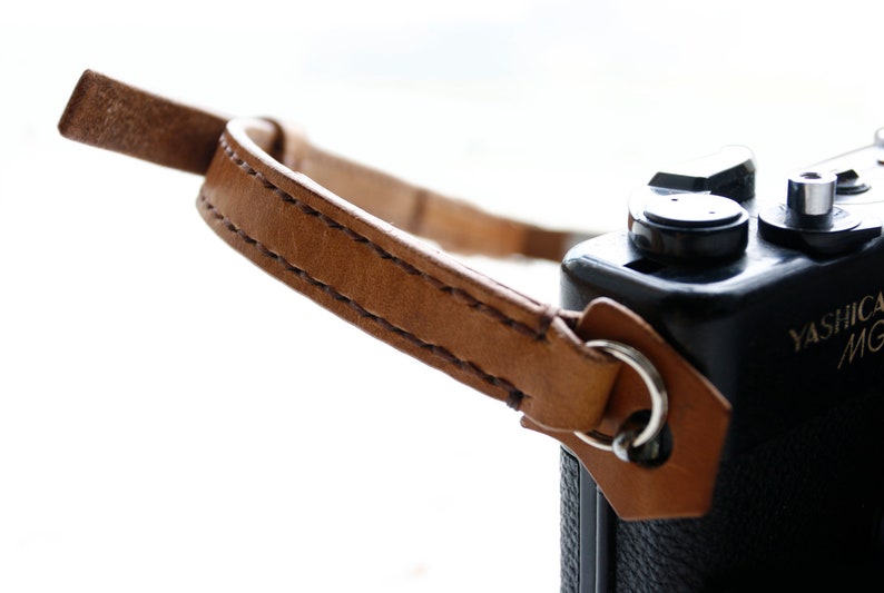 Brown Premium Camera Neck Strap RING Made to Order image 2