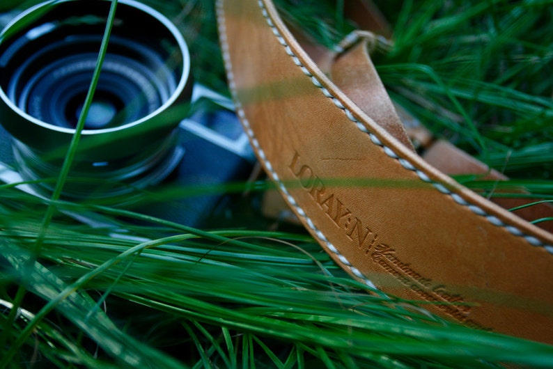 Natural Tan Premium Camera Neck Strap RING made to order image 3