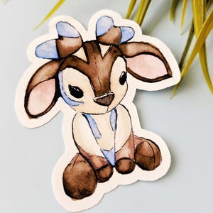 Aquarelle doudou Proudhorn - Sticker 2 pouces