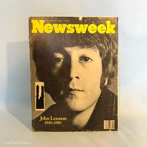 1980 John Lennon Newsweek Magazine Vintage