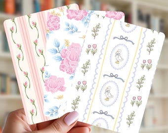 Silly Goose Coquette Kindle Inserts | Pink Bow Floral Pattern | Paperwhite, Basic (Set of 6)