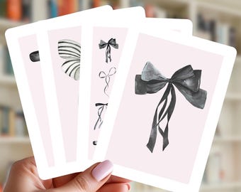 Pink Coquette Kindle Insert | Bow Ribbon Art for Clear Cases (Paperwhite, Basic, Colorsoft)