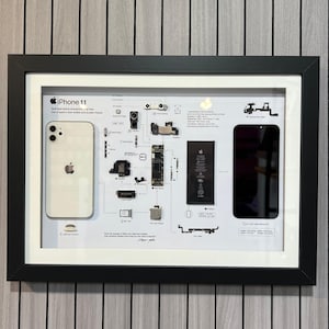 Illustration du démontage de l'iPhone 11 | Modèle imprimable de démontage de téléphone (téléchargement numérique)