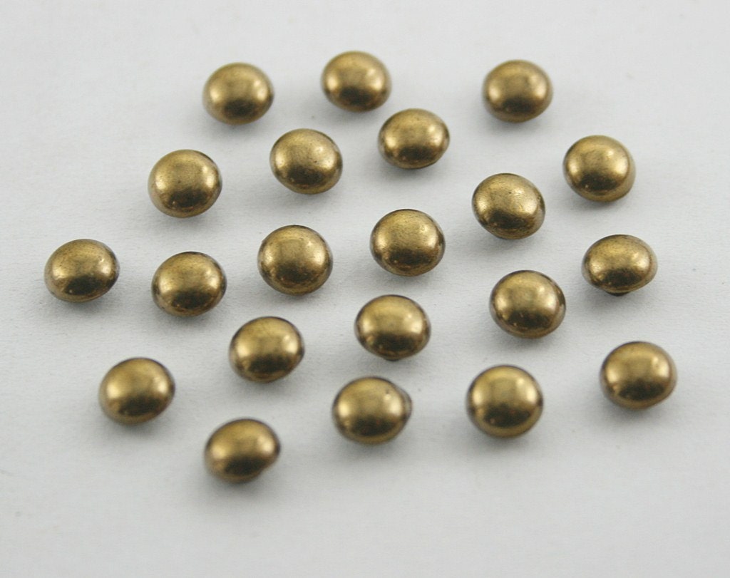 Dome Metal Rivet Stud Decorative Rivets Brass Tone 6 mm. 500 Etsy