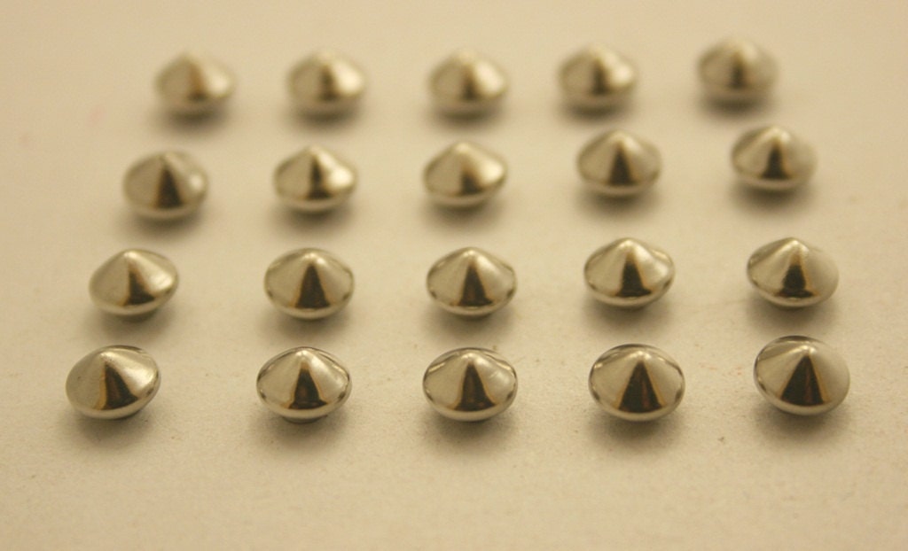 100 pcs.Silver Tone Cone Rivets Studs Leather Crafts Etsy