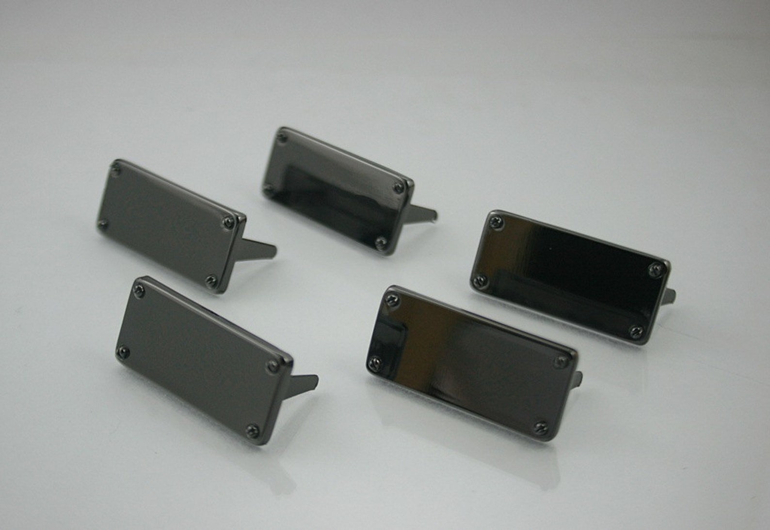 Blank Metal Name Tags Name Badges Zinc Gunmetal Size 14 X 31 Etsy