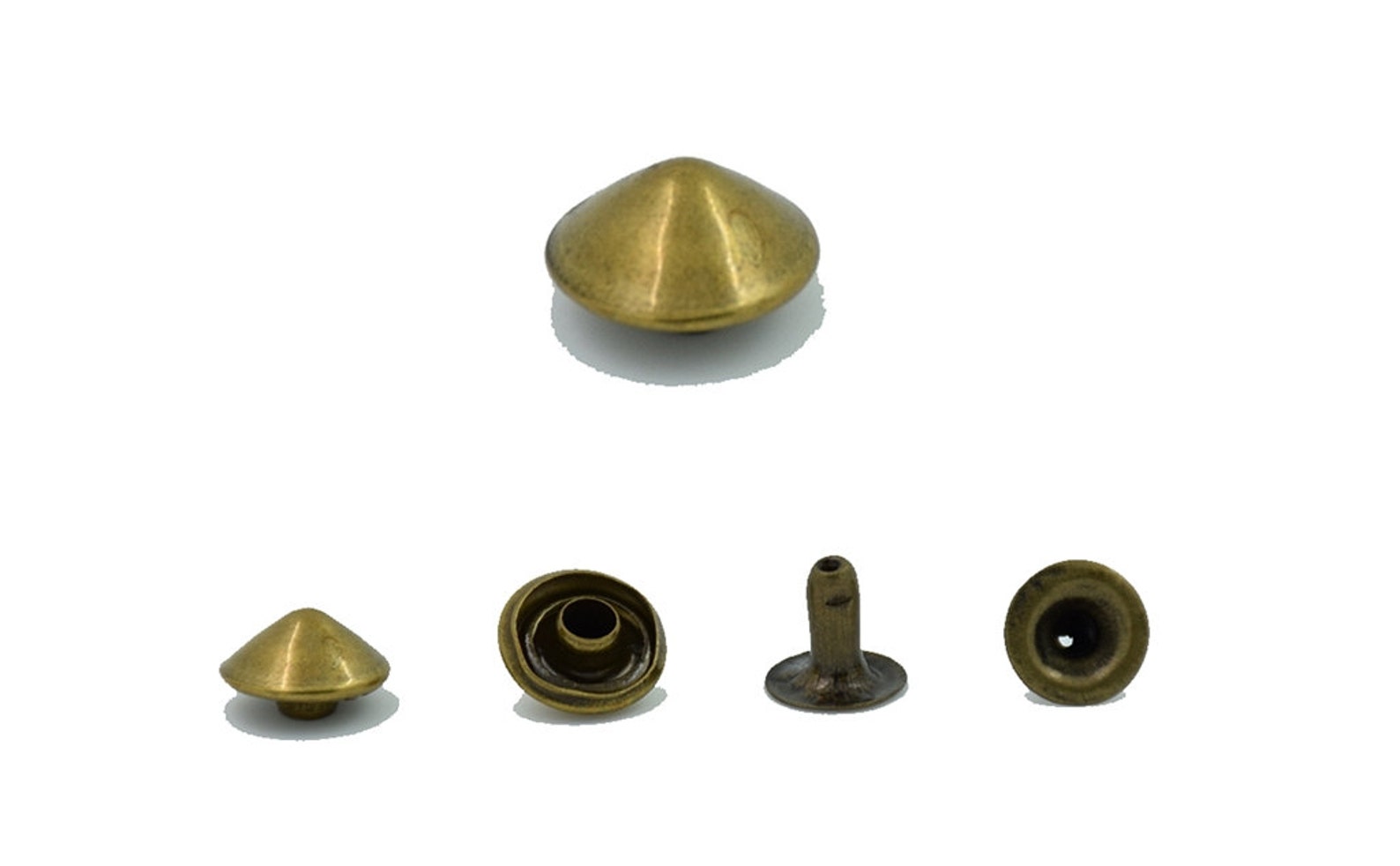 300 Pcs.antique Brass Cone Rivets Studs Decorations Findings 8 Etsy