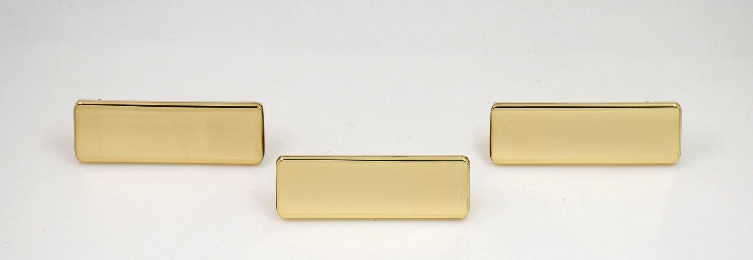 Blank Metal Name Tags Metal Labels Luggage Tags Studs Gold Etsy