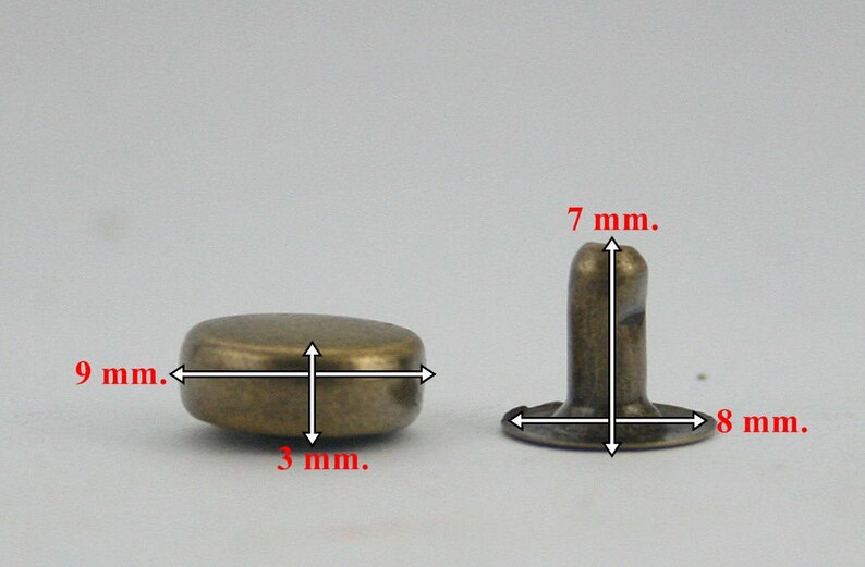 Tablet Metal Rivet Stud Decorative Rivets Brass Tone 9 Mm. 300 Etsy