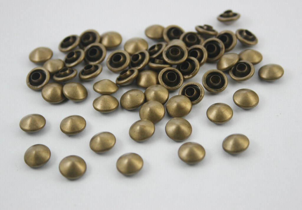 100 Pcs Antique Brass Cone Rivets Studs Leather Crafts 7 Mm. Etsy