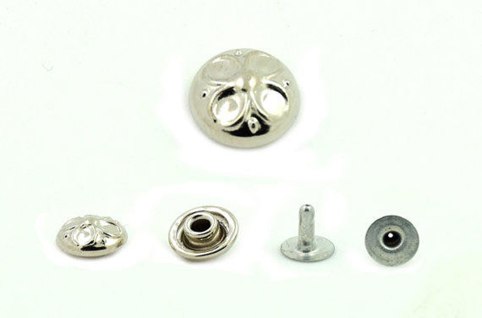 Vintage Flower Dome Rapid Rivets Silver Tone 9 Mm. 50 Pcs. Etsy UK