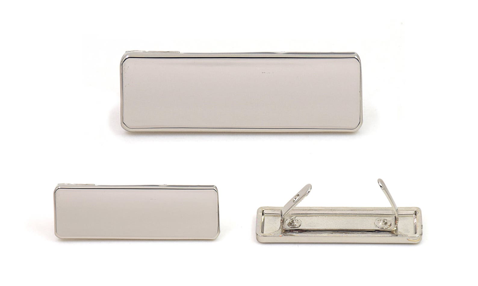 Blank Metal Name Tags Name Badges Zinc Silver Tone Size 13 X Etsy UK