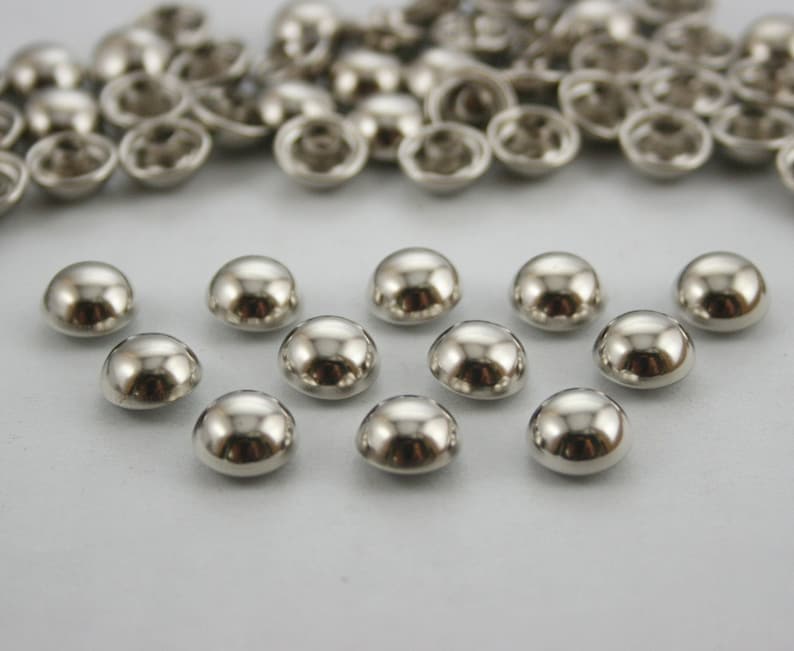 Dome Metal Rivet Stud Decorative Rivets Silver Tone 8 Mm. 100 Etsy