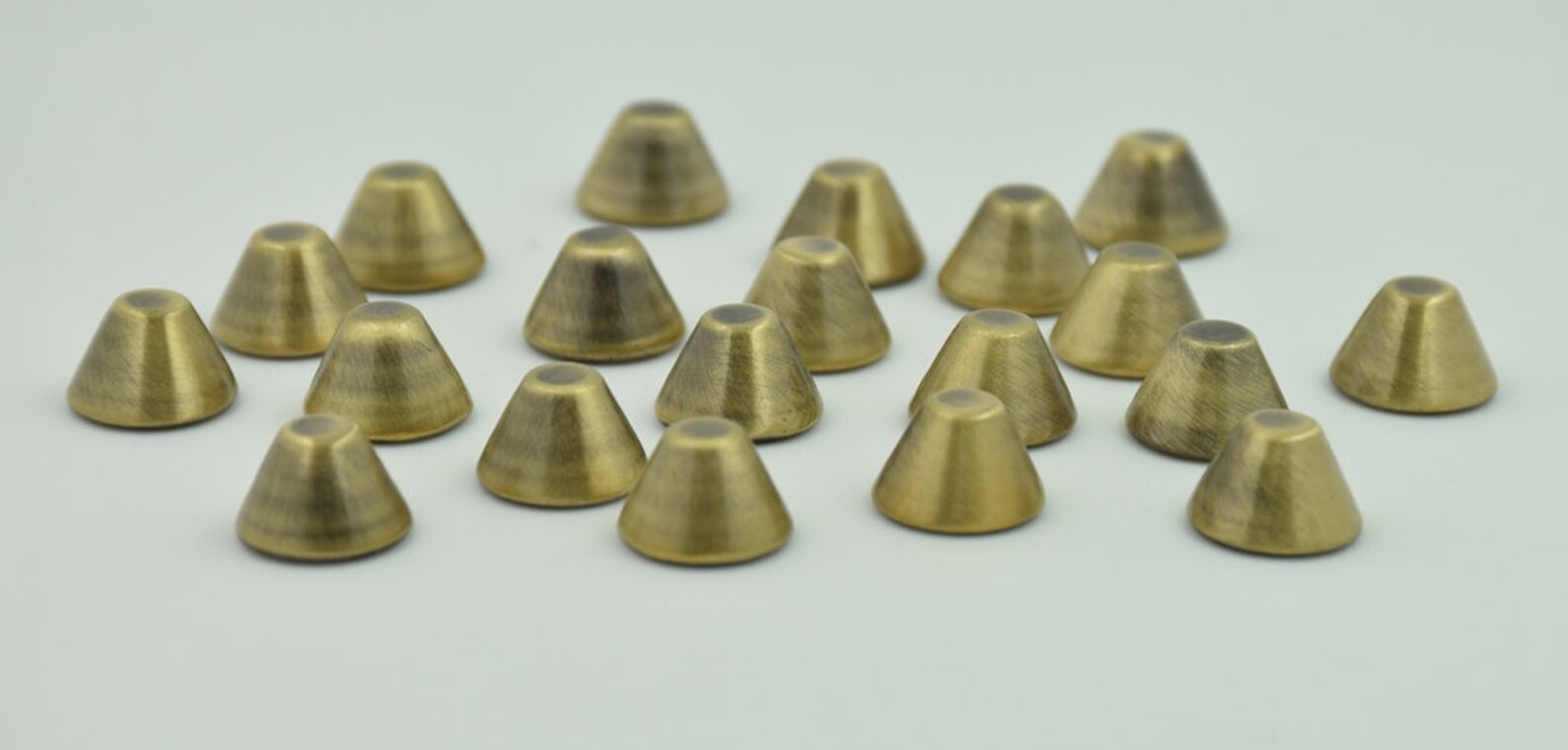 20 Pcs. Brush Brass Cone Spikes Double Cap Rivets Studs Etsy
