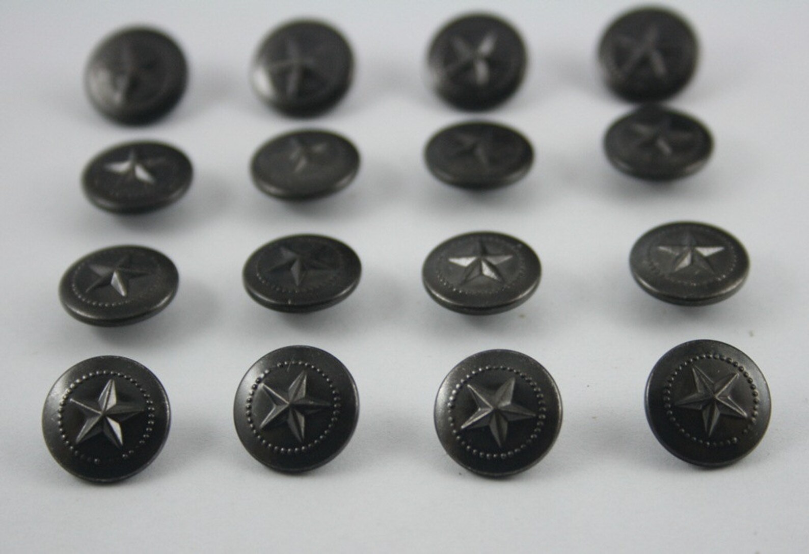 50 Pcs.black Vintage Star Round Rivet Studs Buttons Leather Etsy