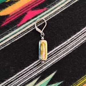 Native made Stunning Single Men&#39;s Abalone Shell Earring