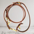 Adjustable Saddle leather dog leash - good for dogs under 30 kilos product logo