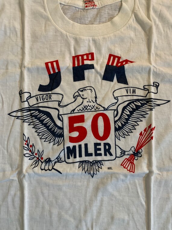 Vintage NOS 60's RARE JFK 50 Miler T-shirt Size M - image 3