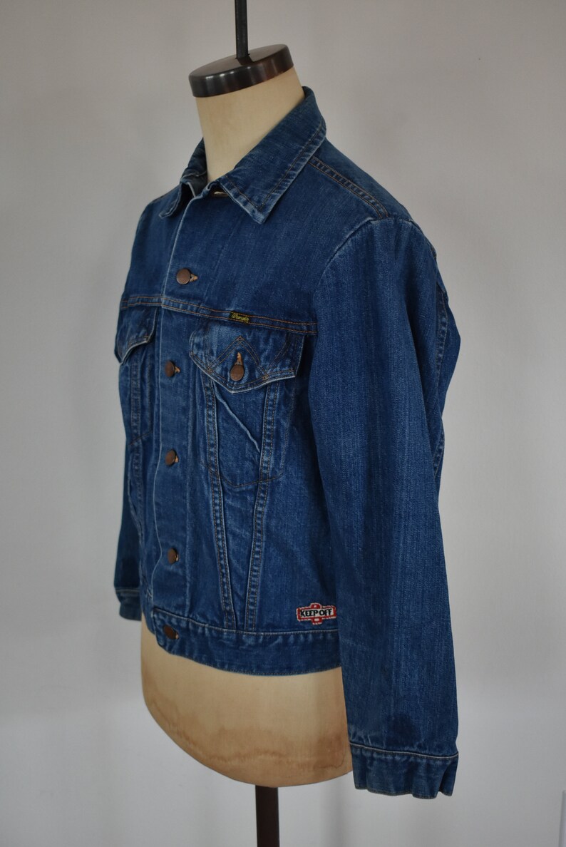 Vintage Wrangler Two Pocket Denim Trucker Jacket Size 40 USA | Etsy