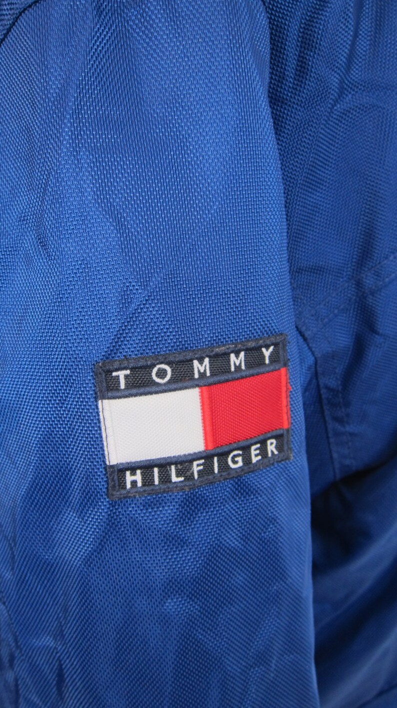 Vintage 90/'s TOMMY HILFIGER Blue Down Coat Jacket Size XL