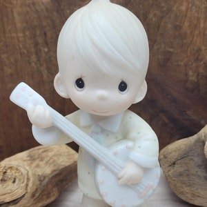 Precious Moments Figurine,&#39;Happiness is the Lord&#39;, 1984 Collectible Figurine, Samuel J. Butcher, Porcelain Figurine, Enesco