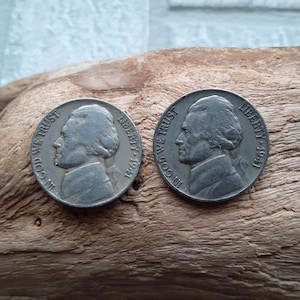 1941 Jefferson Nickels (2), No Mint Mark, Vintage Nickels