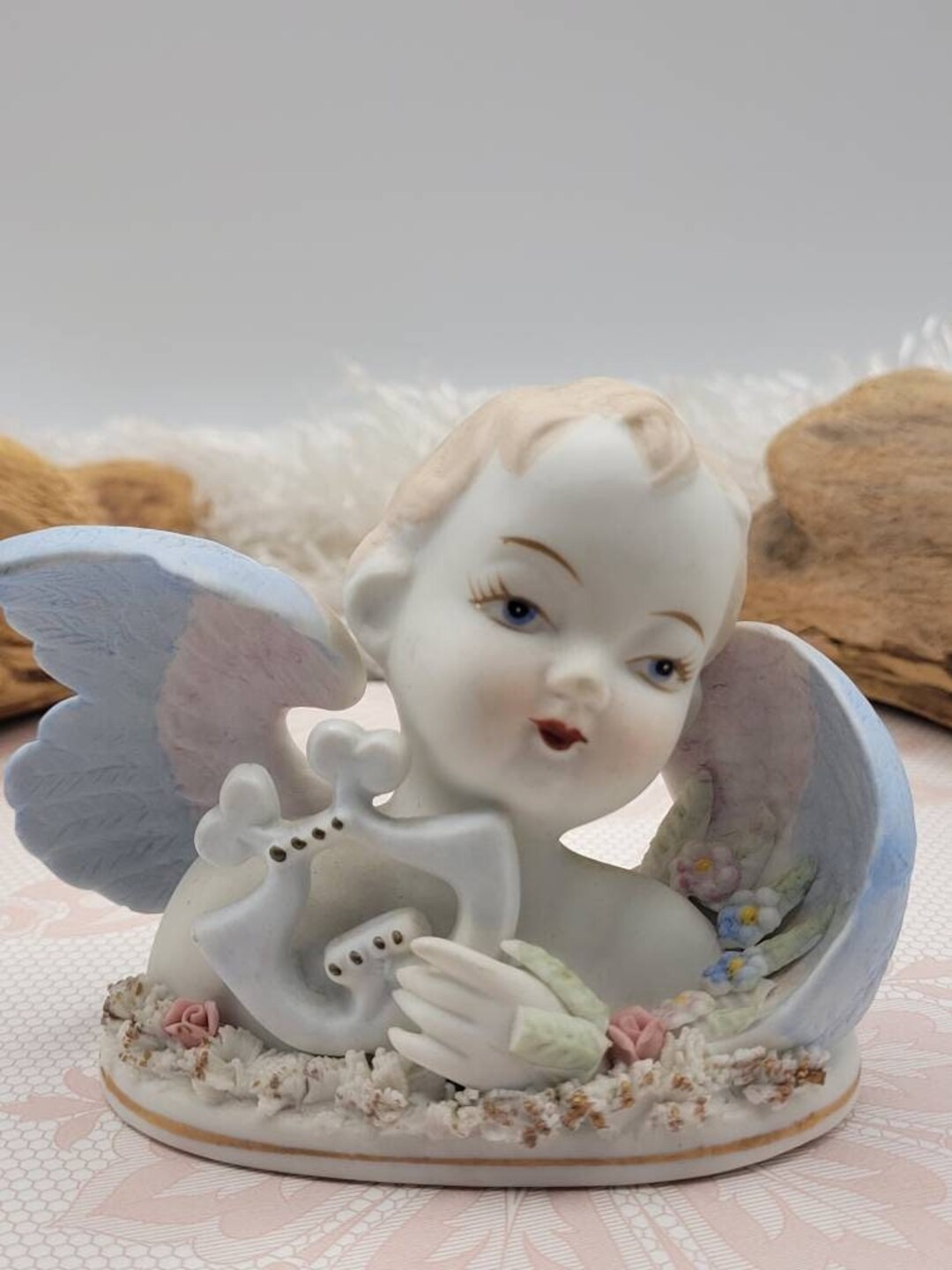 Vintage Lefton Angel Figurine Gift for Her Small Angel Etsy