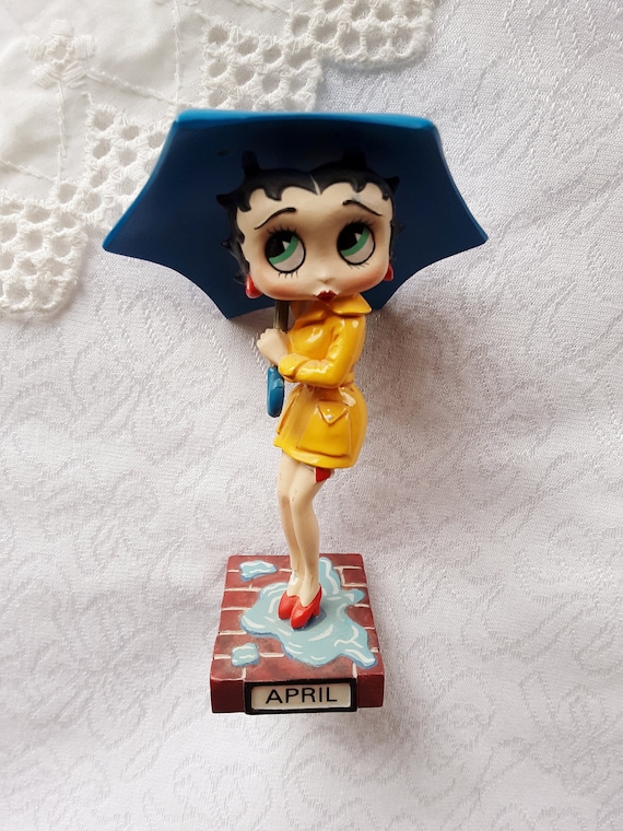 BETTY BOOP FIGURINE, Danbury Mint Calendar Month, April Figurine