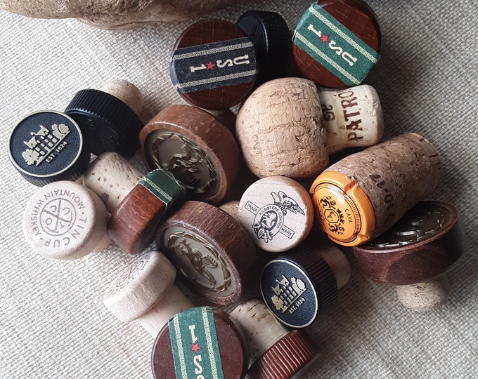 Wine Cork Stopper Lot Used Wine Bottle Stoppers Decor Craft Etsy